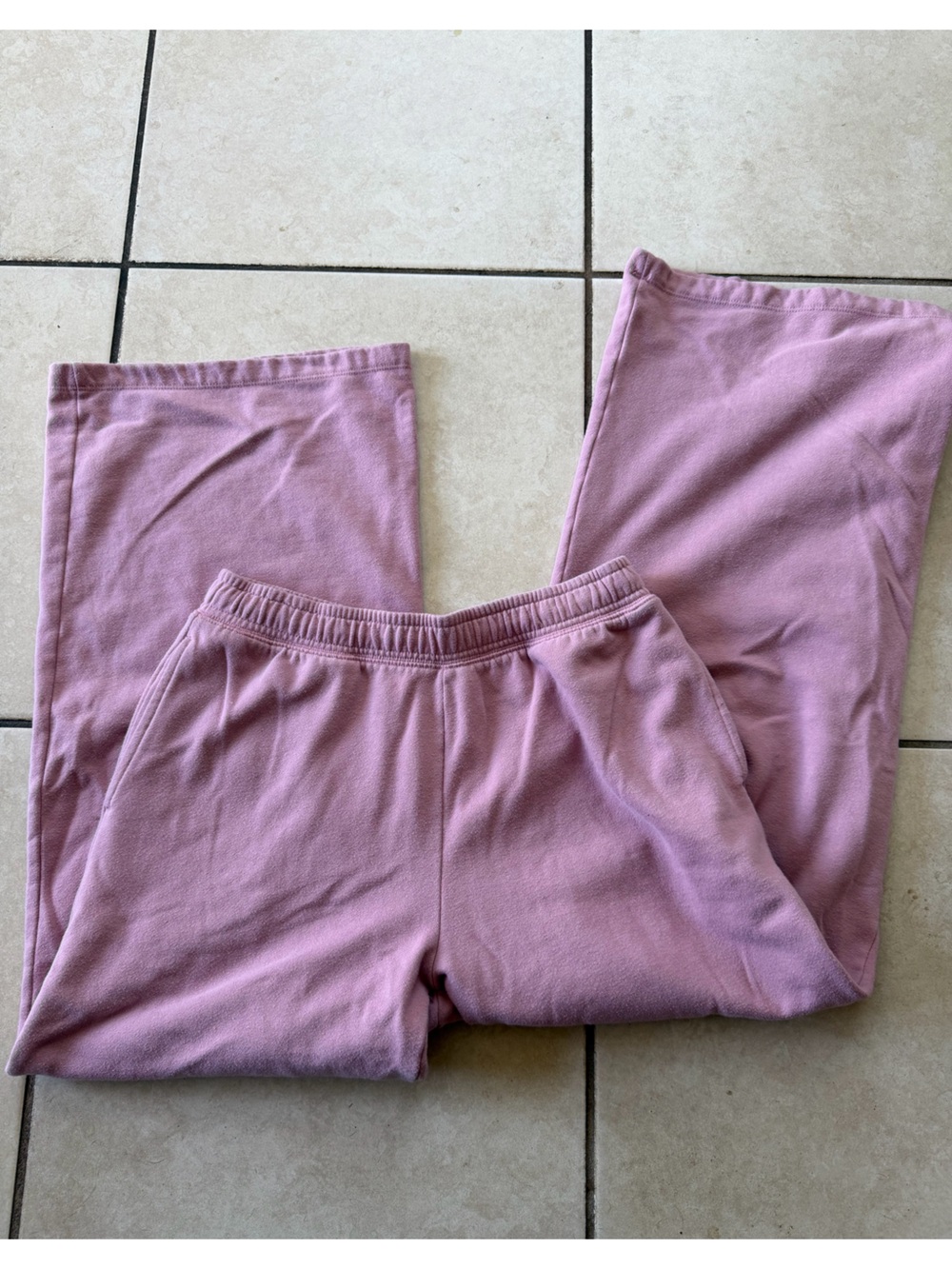 Aéropostale Dusty Pink Wide Leg Fleece Sweatpants / Lounge Pants - Size Small